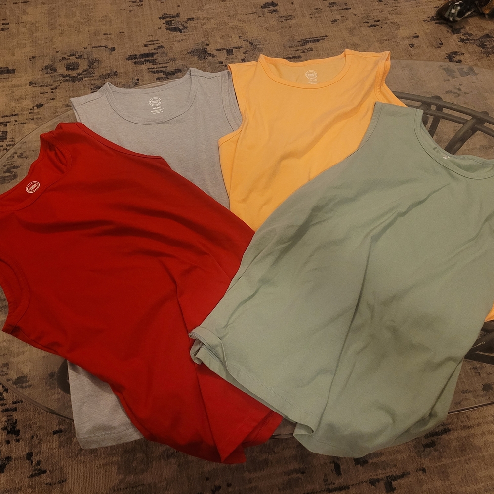 Wonder Nation Kids Tank Tops - Red, Gray, Yellow, Green